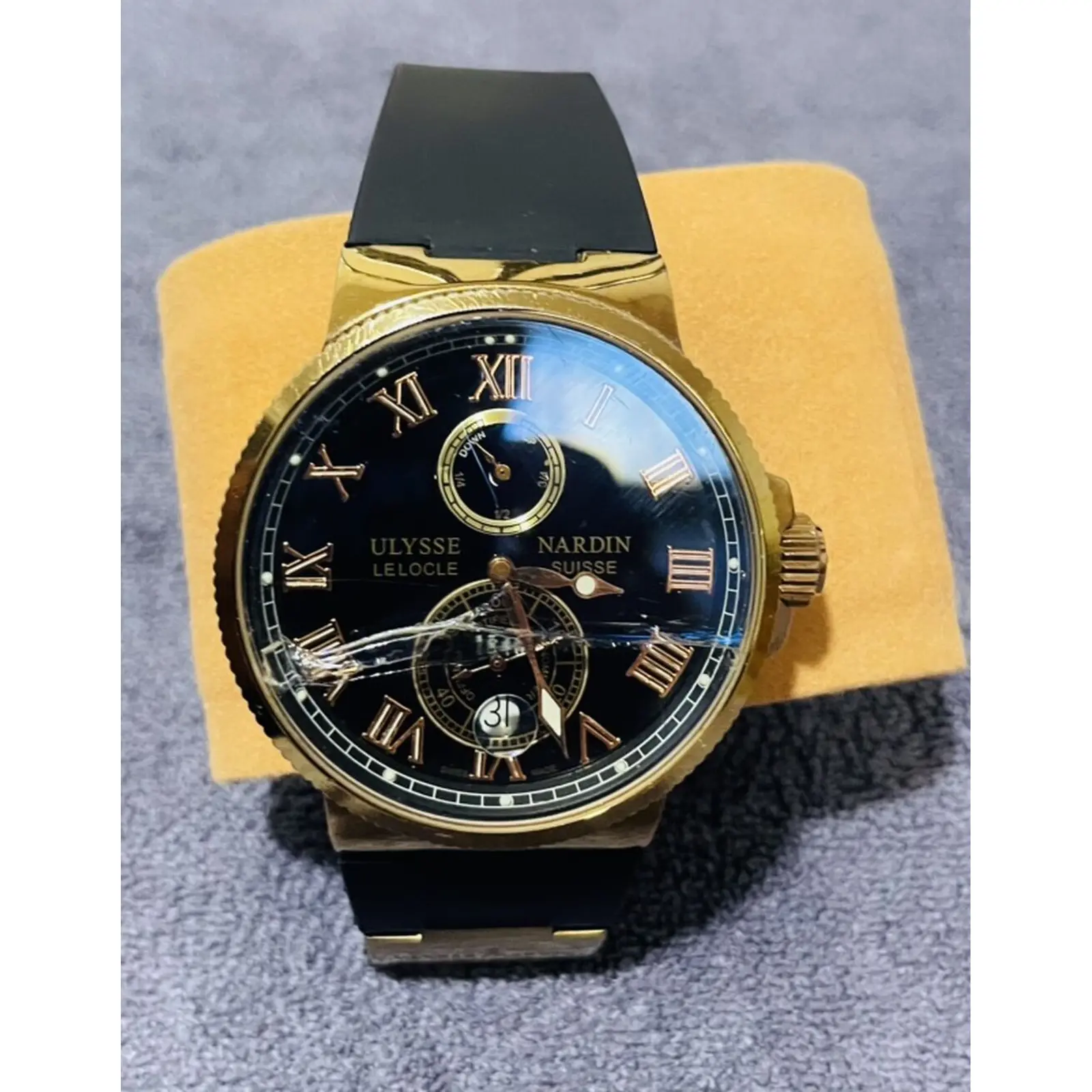 Ulysse Nardin Marine Chronometer tərzində kişi qol saatı